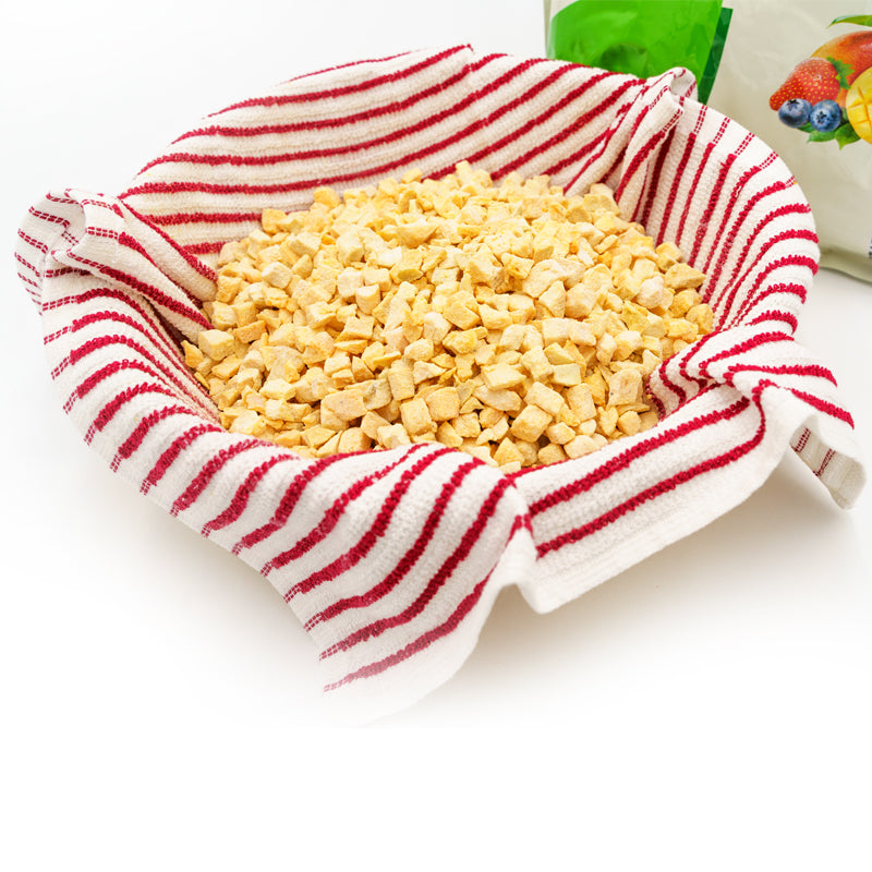 Freeze-Dried Probiotic Yellow Peach Diced Sweetened - Gut Health - Healthy Snack