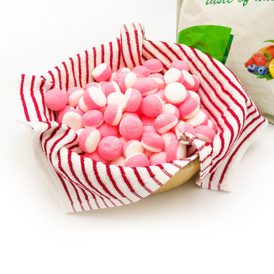 1 lb Freeze-Dried Pink Strawberry Puffs Gummy | Crunchy, Fruity Candy | 1 lb Family Pack | 3-Year Shelf Life
