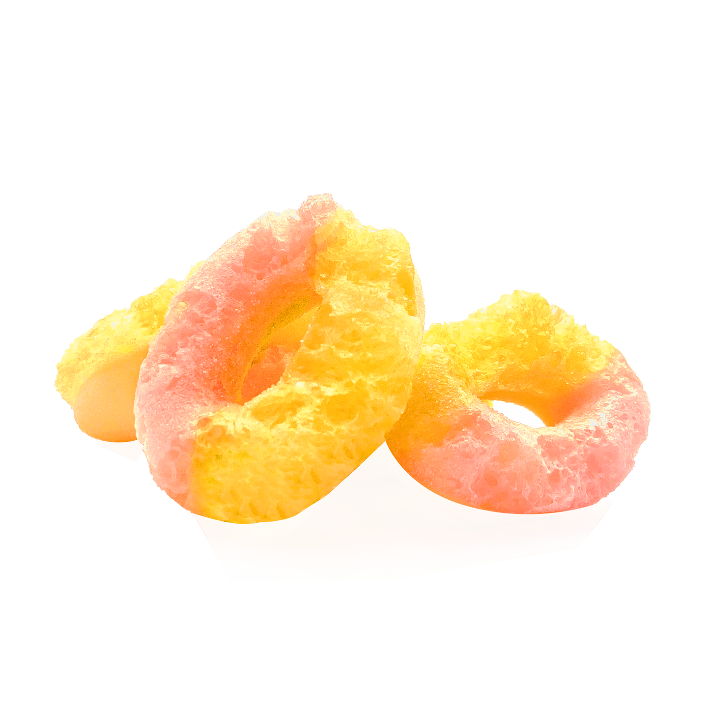 1 lb Freeze-Dried Peach Rings | Crunchy, Fruity Candy | 1 lb Family Pack | 3-Year Shelf Life
