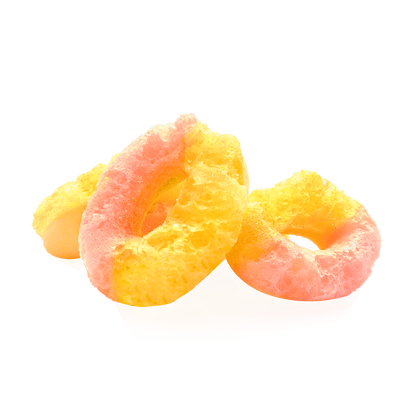 1 lb Freeze-Dried Peach Rings | Crunchy, Fruity Candy | 1 lb Family Pack | 3-Year Shelf Life