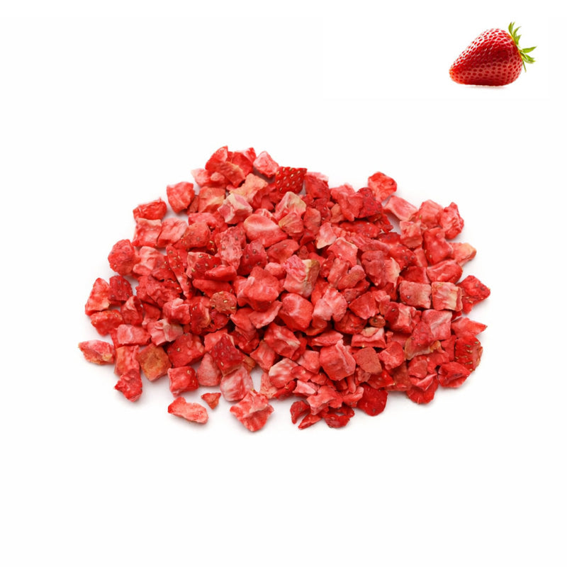 Freeze-Dried Strawberries (Diced) - No Sugar Added - Trail Mix - Bulk Baking & Chocolate Filling Ingredient