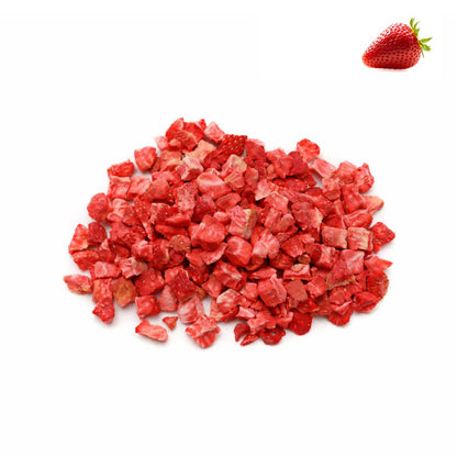 Freeze-Dried Strawberries (Diced) - No Sugar Added - Trail Mix - Bulk Baking & Chocolate Filling Ingredient