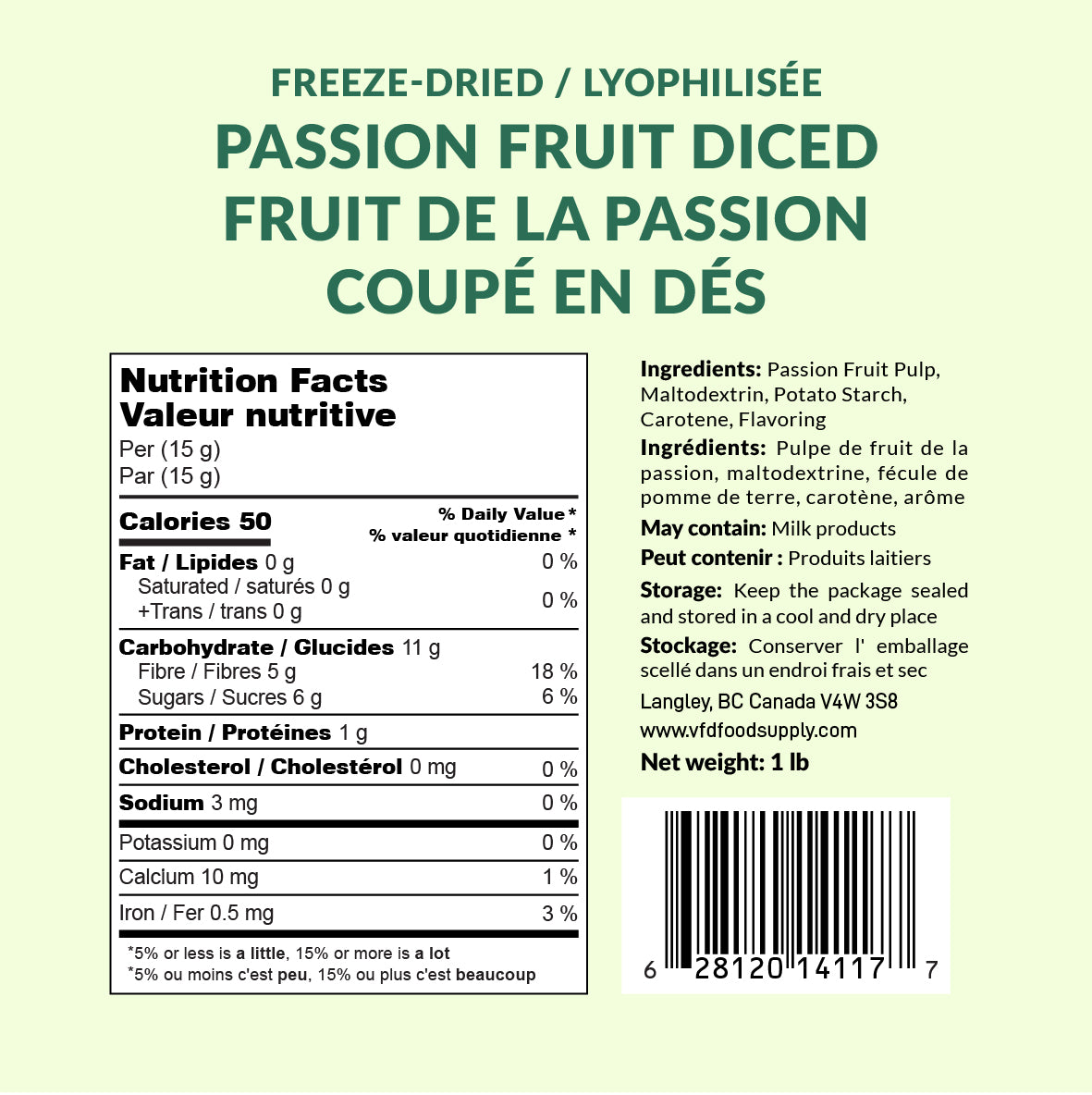 Freeze-Dried Passion Fruit Diced - Passion Fruit Cubes for Beverage and Baking - Snack-Sized Pieces - Passion Fruit Iced Tea