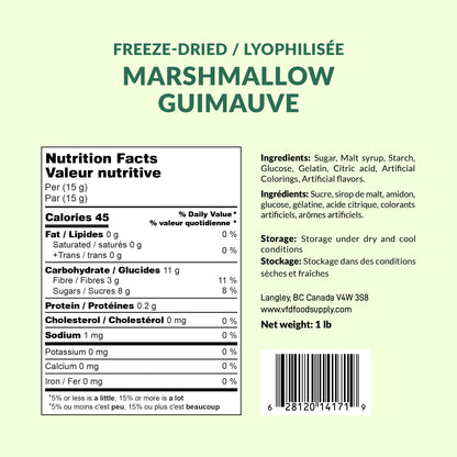 1 lb Freeze-Dried Marshmallows
