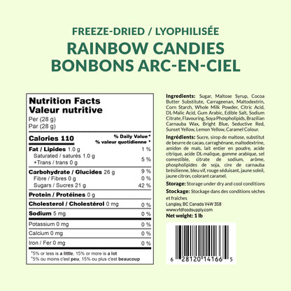 1 lb Freeze-Dried Rainbow Candies