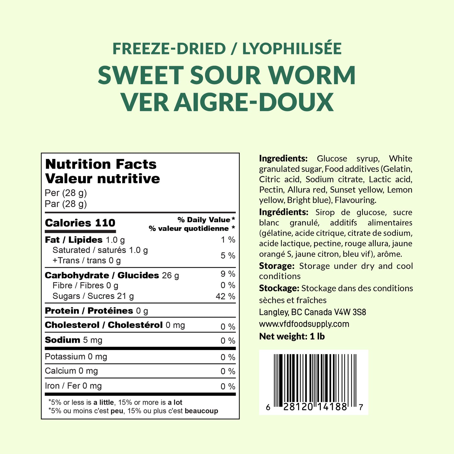 1 lb Freeze-Dried Gummy Worms | Crunchy, Fruity Candy | 1 lb Family Pack | 3-Year Shelf Life