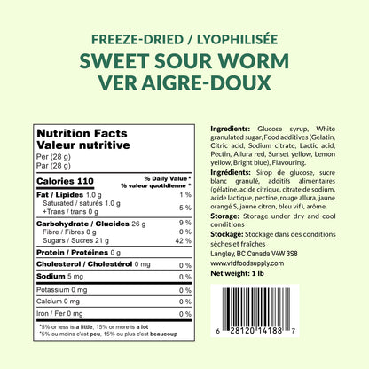 1 lb Freeze-Dried Gummy Worms | Crunchy, Fruity Candy | 1 lb Family Pack | 3-Year Shelf Life