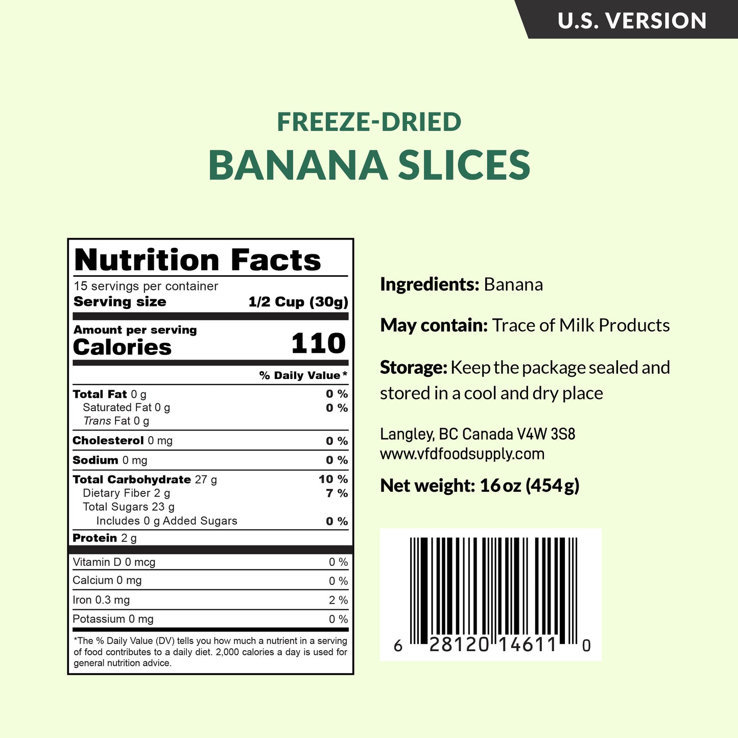 Freeze-Dried Banana Slices Banana Chips for School Lunch or Camping Food