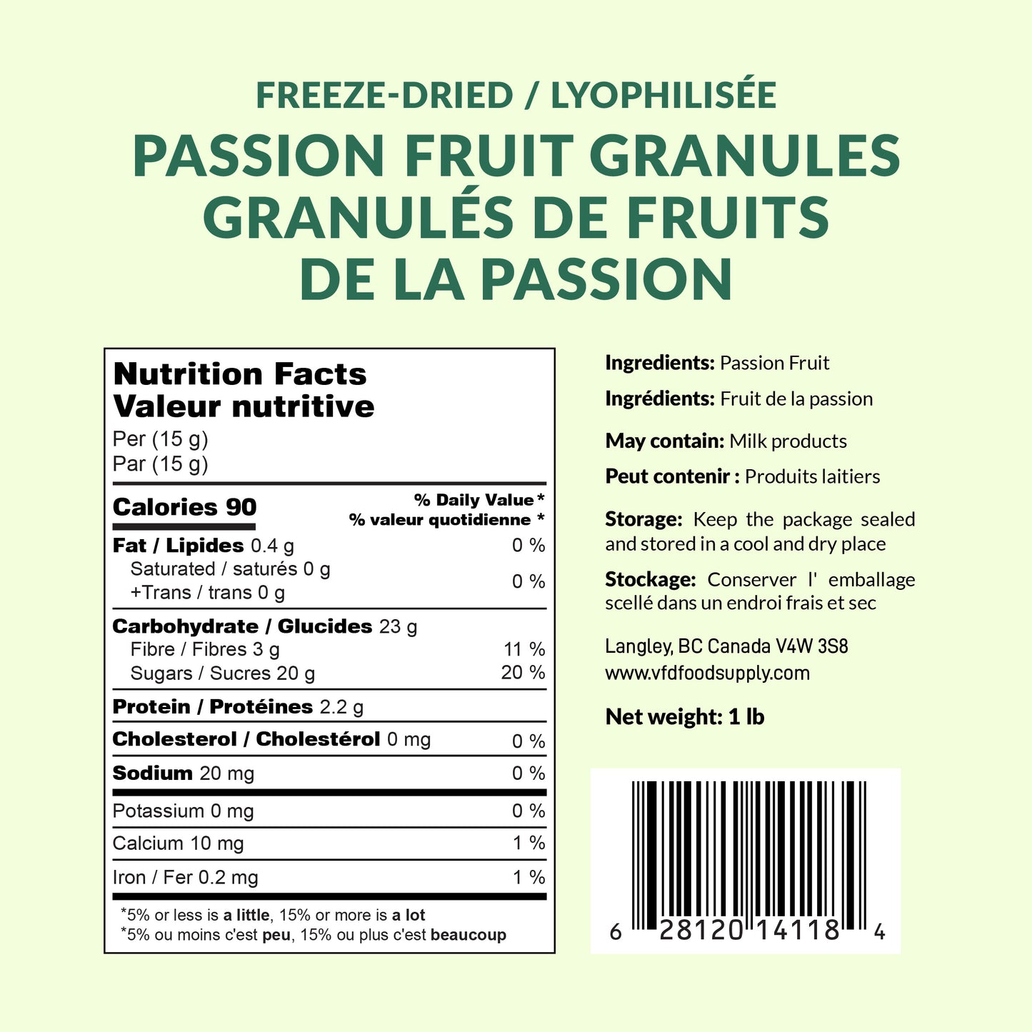 Freeze-Dried Passion Fruit Granules - Passion Fruit Flakes for Beverage and Baking - Gluten-Free Non-GMO
