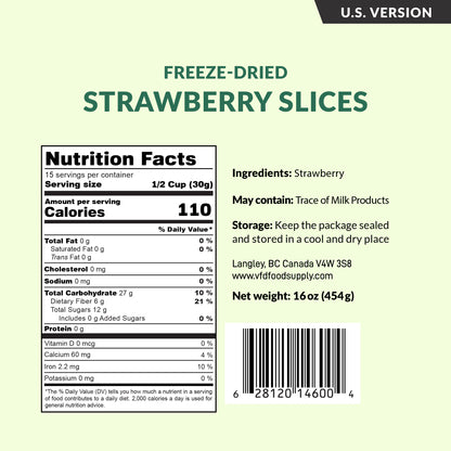 Freeze-Dried Strawberry Slices for Snacking Granola Cereal