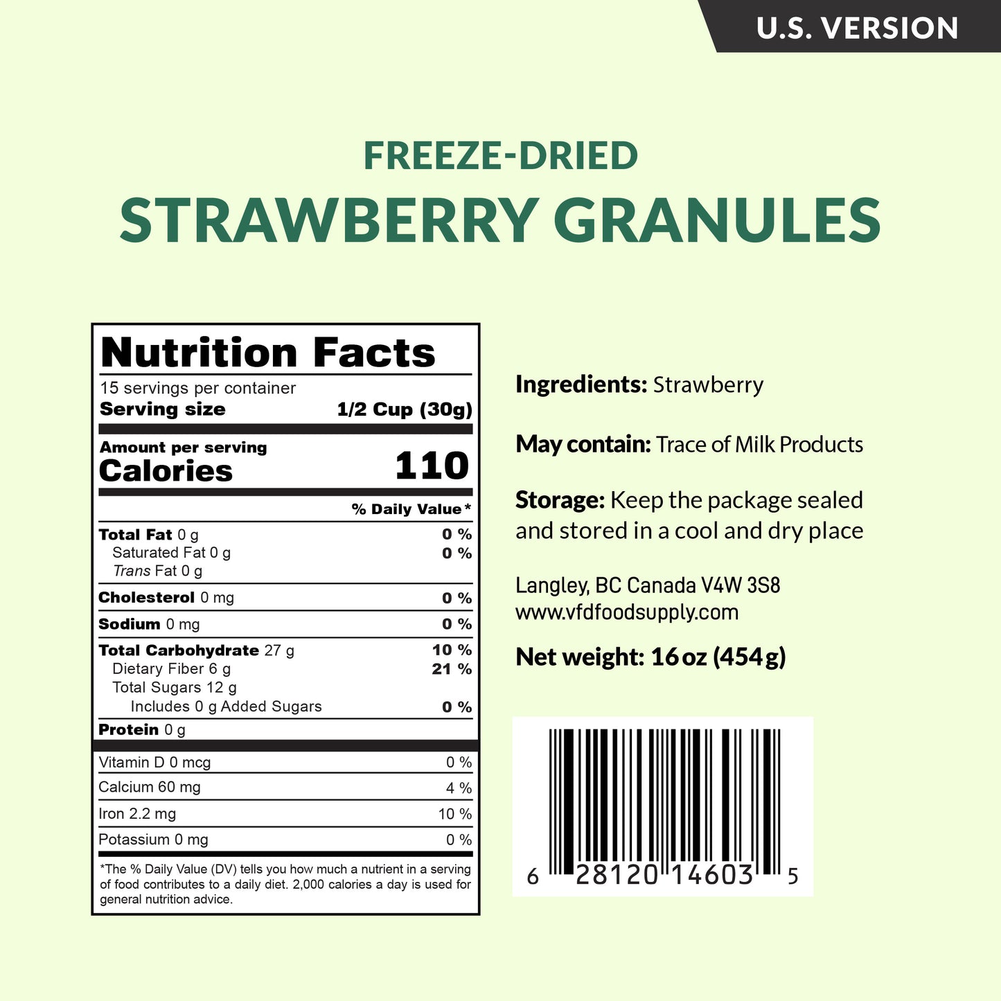 Freeze-Dried Strawberry Granules (No Sugar Added) - Strawberry Pieces - Strawberry Wholesale Canada - Strawberry Chocolate Trail Mix - Strawberry Granola