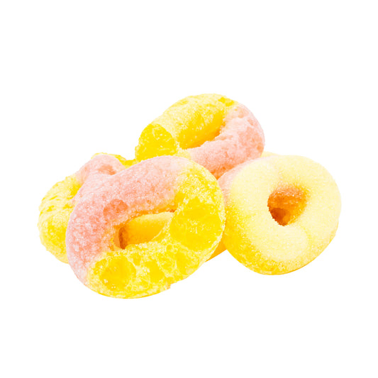 Freeze-Dried Peach Rings – 1 lb Family Pack | Crunchy Fruity Candy