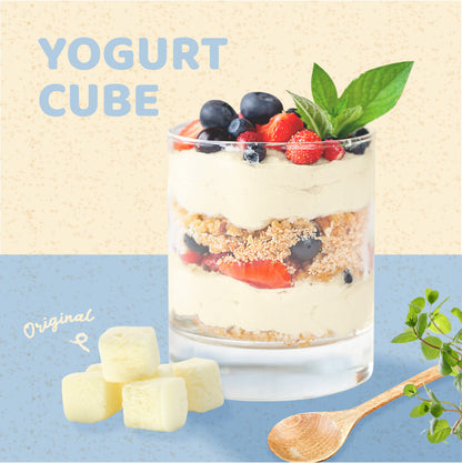 1 lb Freeze-Dried Yogurt Cubes (Plain) – Made with Real Canadian Yogurt – No Sugar Added, 100% Natural - Resealable Pouch