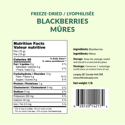 Freeze-Dried Blackberry - 1 lb - Dried Blackberries