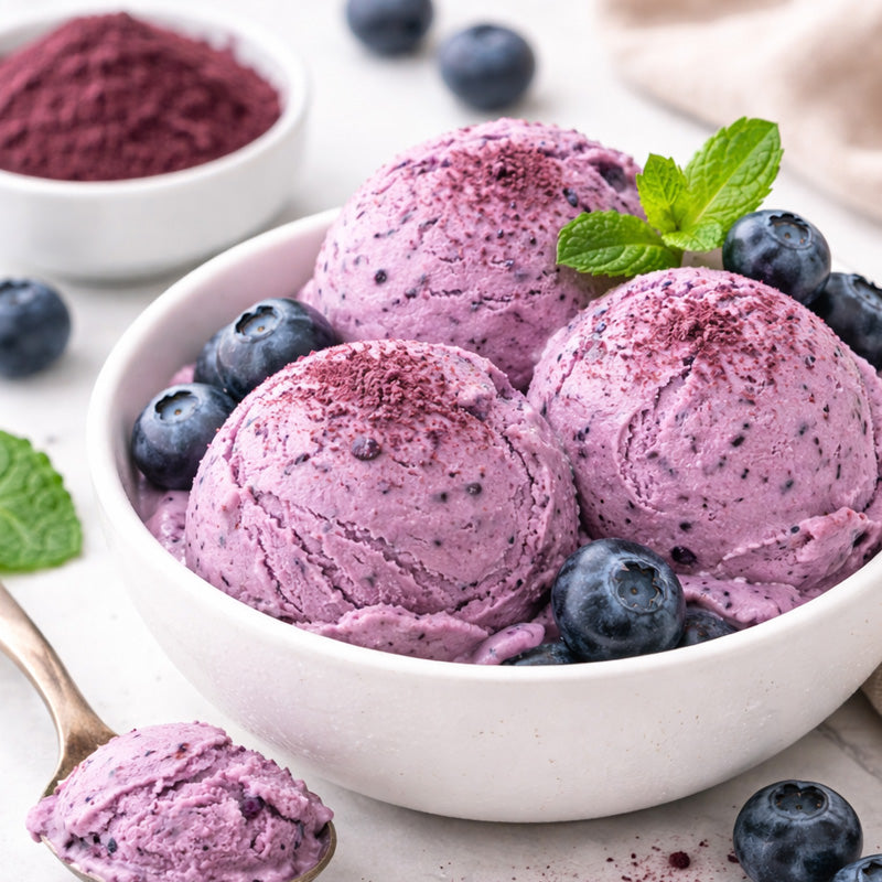 Freeze-Dried Blueberry Powder For Smoothies and Baking - 100% Grade A Blueberries - No Additives