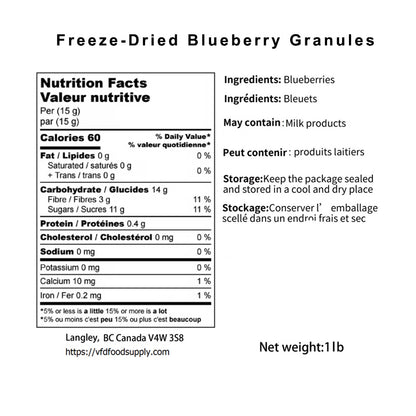 Freeze-Dried Blueberry Granules - Blueberry Fragments - Essential Ingredient for Blueberry Muffin / Blueberry Cake / Blueberry Waffle / Blueberry Scones