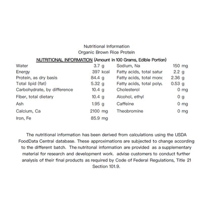 Organic Brown Rice Protein Powder 1 lb - 80% Protein