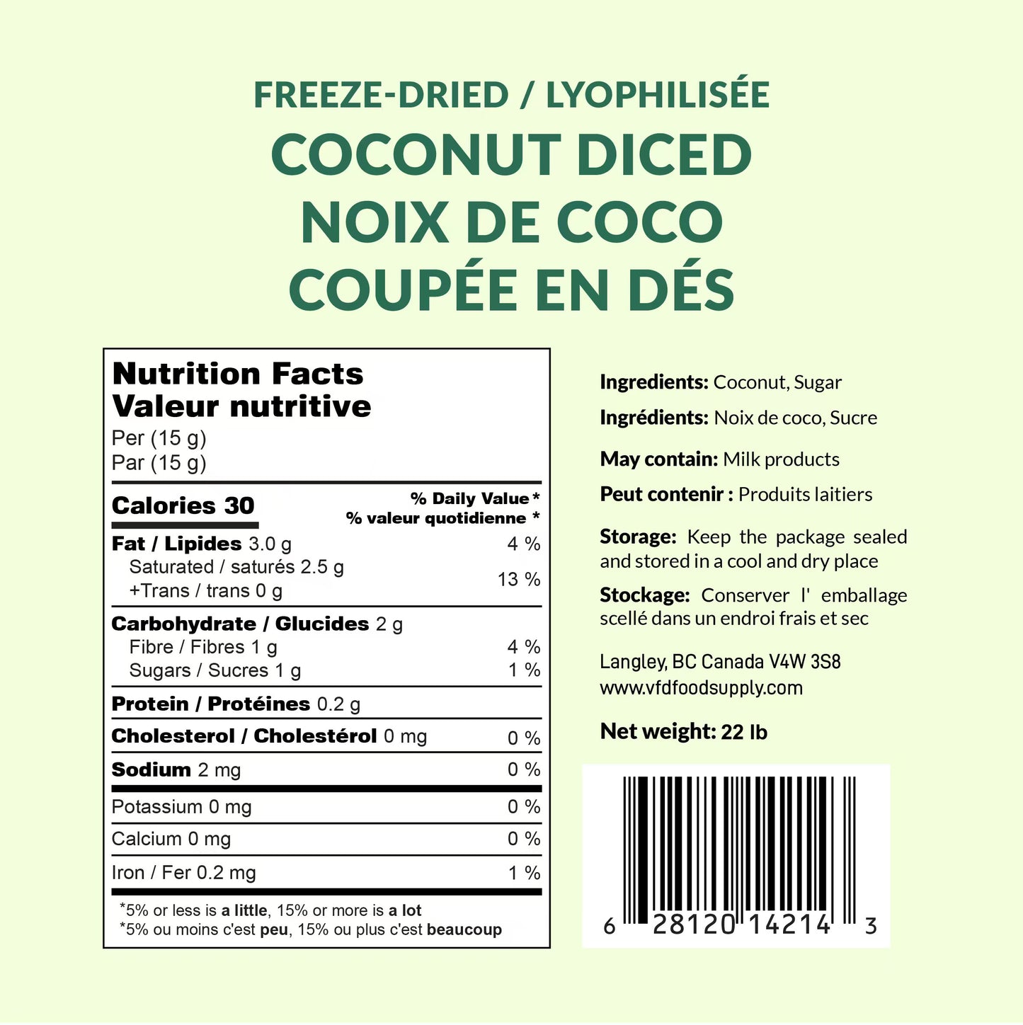 Freeze-Dried Sweetened Coconut Dices| Diced Coconut Chunks Bulk Supply Bubble Tea Topping