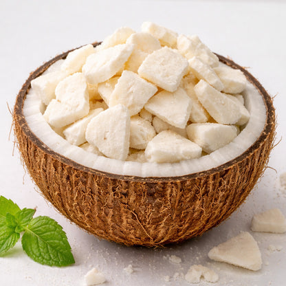 Freeze-Dried Sweetened Coconut Chips | Crispy Coconut Slices Snack