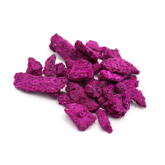 Freeze-Dried Dragon Fruit Chunks - Pitaya Snack - Bulk Supply
