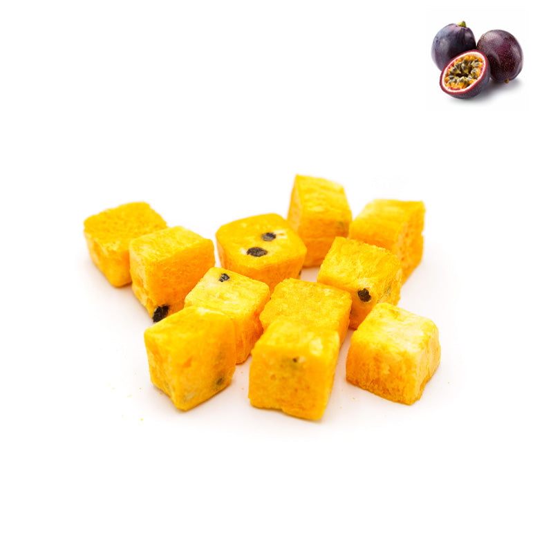 Freeze-Dried Passion Fruit Diced - Passion Fruit Cubes for Beverage and Baking - Snack-Sized Pieces - Passion Fruit Iced Tea