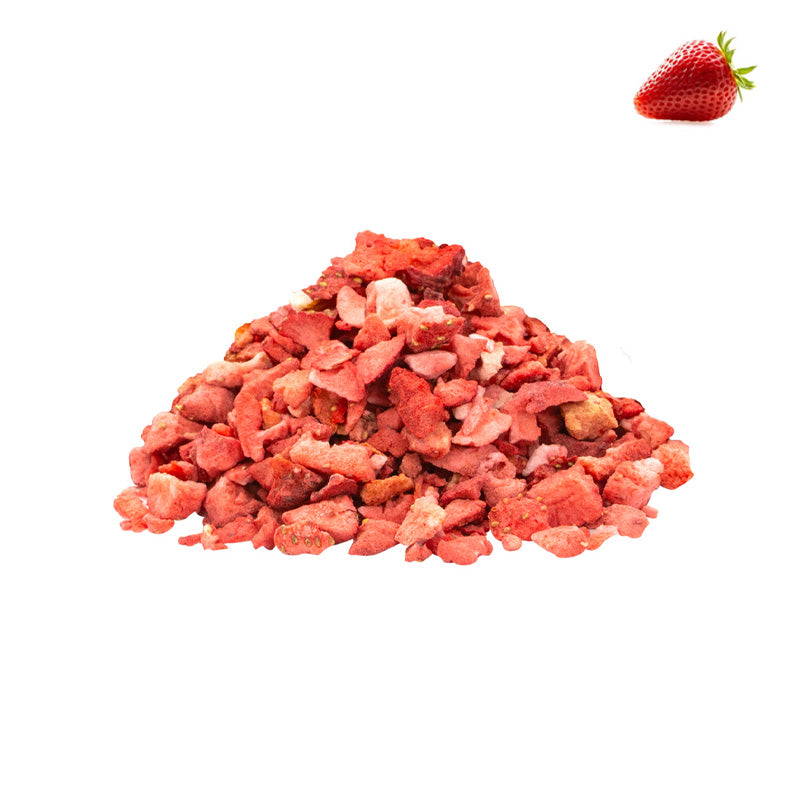Freeze-Dried Strawberry Granules (No Sugar Added) - Strawberry Pieces - Strawberry Wholesale Canada - Strawberry Chocolate Trail Mix - Strawberry Granola