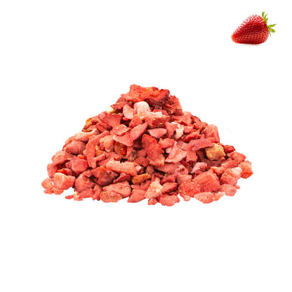 Freeze-Dried Strawberry Granules (No Sugar Added) - Strawberry Pieces - Strawberry Wholesale Canada - Strawberry Chocolate Trail Mix - Strawberry Granola