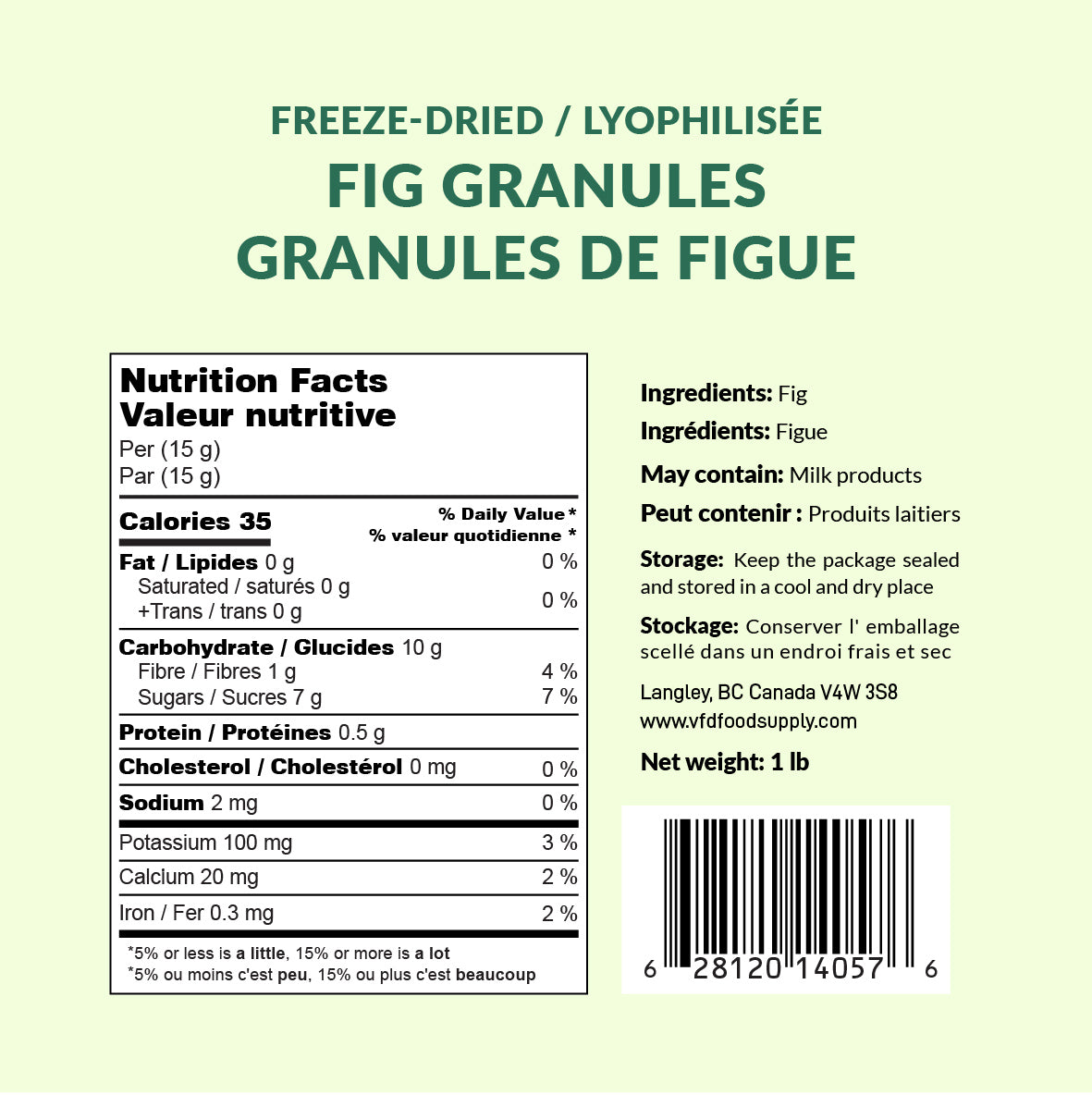 Freeze-Dried Figs Granules - Wholesale Freeze Dried Diced Figs - Fig Snack - Fig Cake - Salad Ingredient