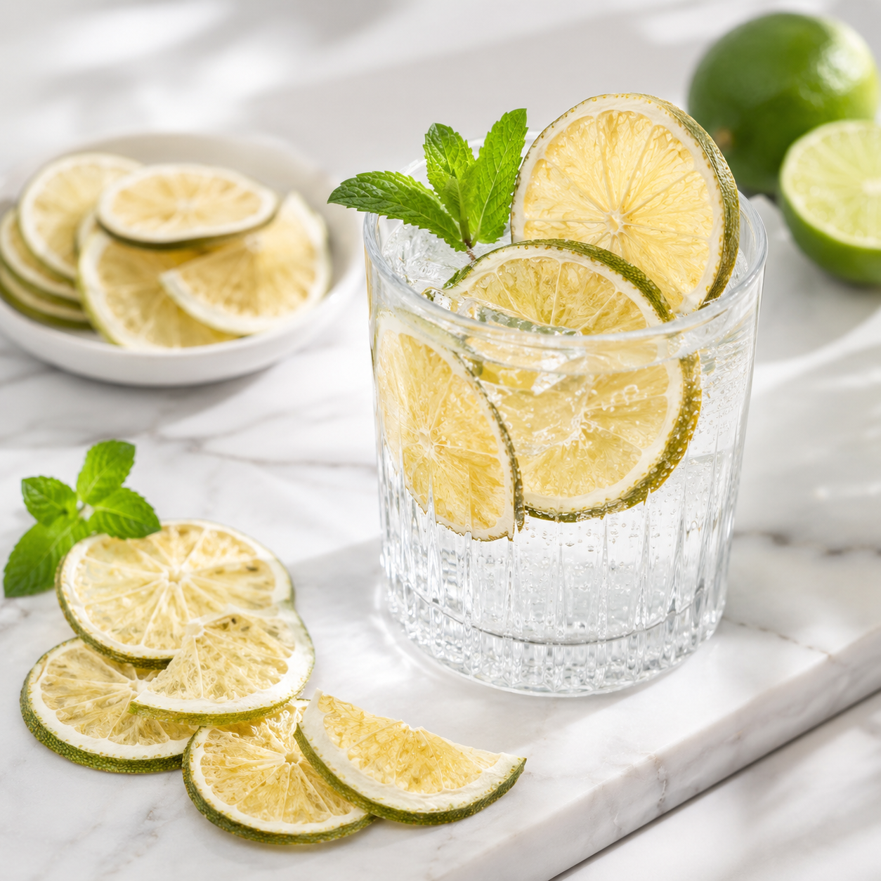 Freeze-Dried Lime Pieces – A Zesty, Ready-to-Use Garnish for Beverages, Cocktails & Foodservice