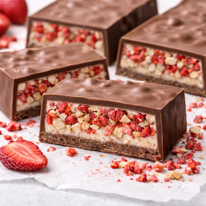 Freeze-Dried Strawberries (Diced) - No Sugar Added - Trail Mix - Bulk Baking & Chocolate Filling Ingredient