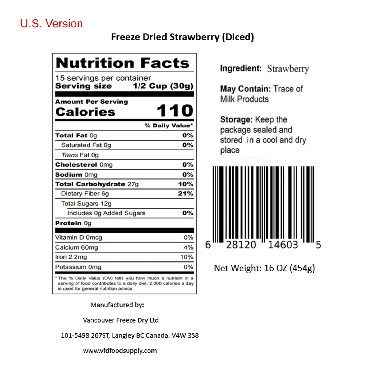 Freeze-Dried Strawberry Granules (No Sugar Added) - Strawberry Pieces - Strawberry Wholesale Canada - Strawberry Chocolate Trail Mix - Strawberry Granola