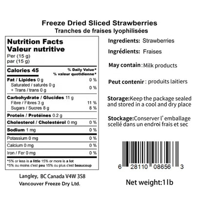 Freeze-Dried Strawberries Sliced For Baking or Snacking - Ready to Eat - Family Size Freeze-Dried Strawberry Snack - Strawberry Cookies - Strawberry Cake