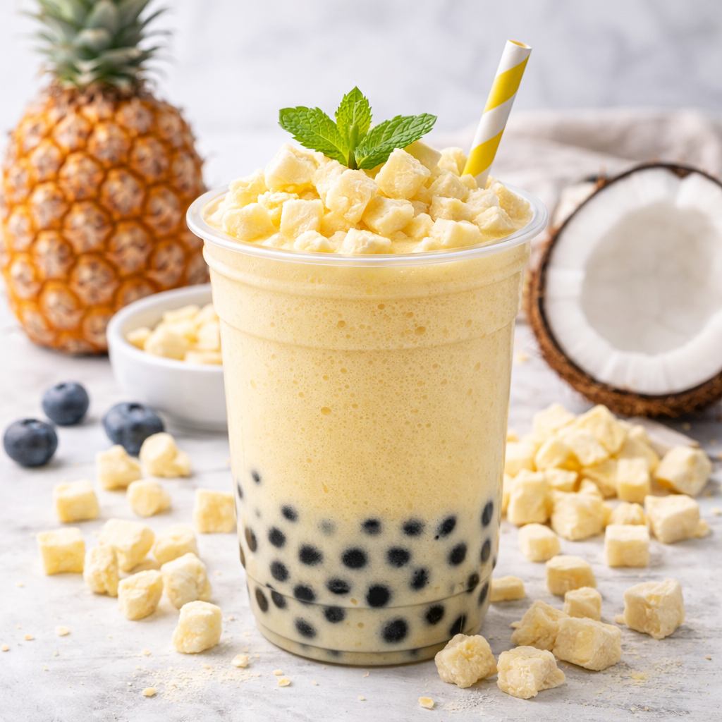 Freeze-Dried Pineapple Diced - Pineapple Dices Granules - Trail Mix Ingredient - No Sugar Added - Fruit Salad