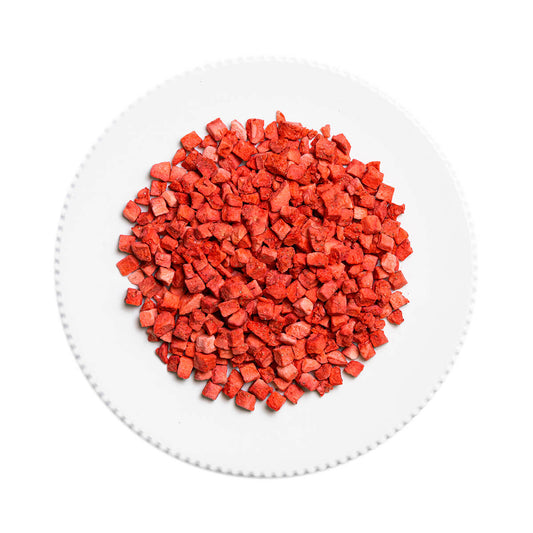 Freeze-Dried Strawberries Diced Contains Sugar - Freeze Dried Strawberries Bulk - Sweetened Strawberries Supply