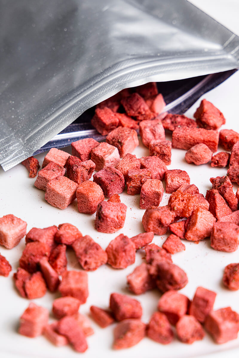 Freeze-Dried Strawberries Diced Contains Sugar - Freeze Dried Strawberries Bulk - Sweetened Strawberries Supply