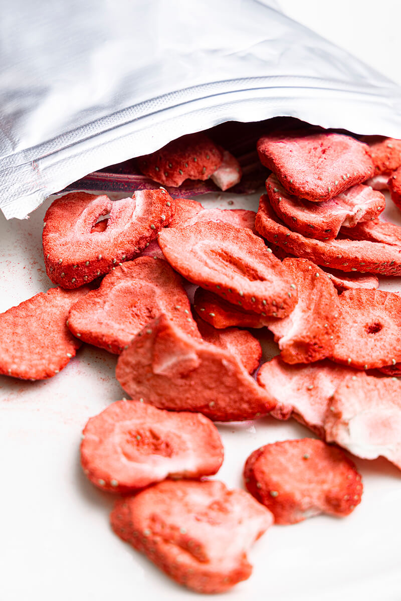 Freeze-Dried Strawberries Sliced For Baking or Snacks